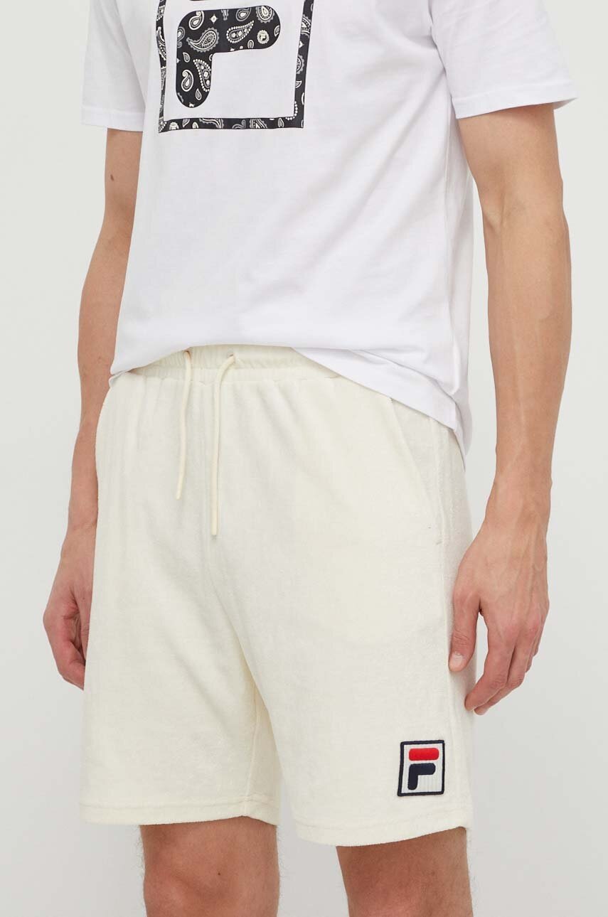 Fila pantaloni scurti din bumbac culoarea bej