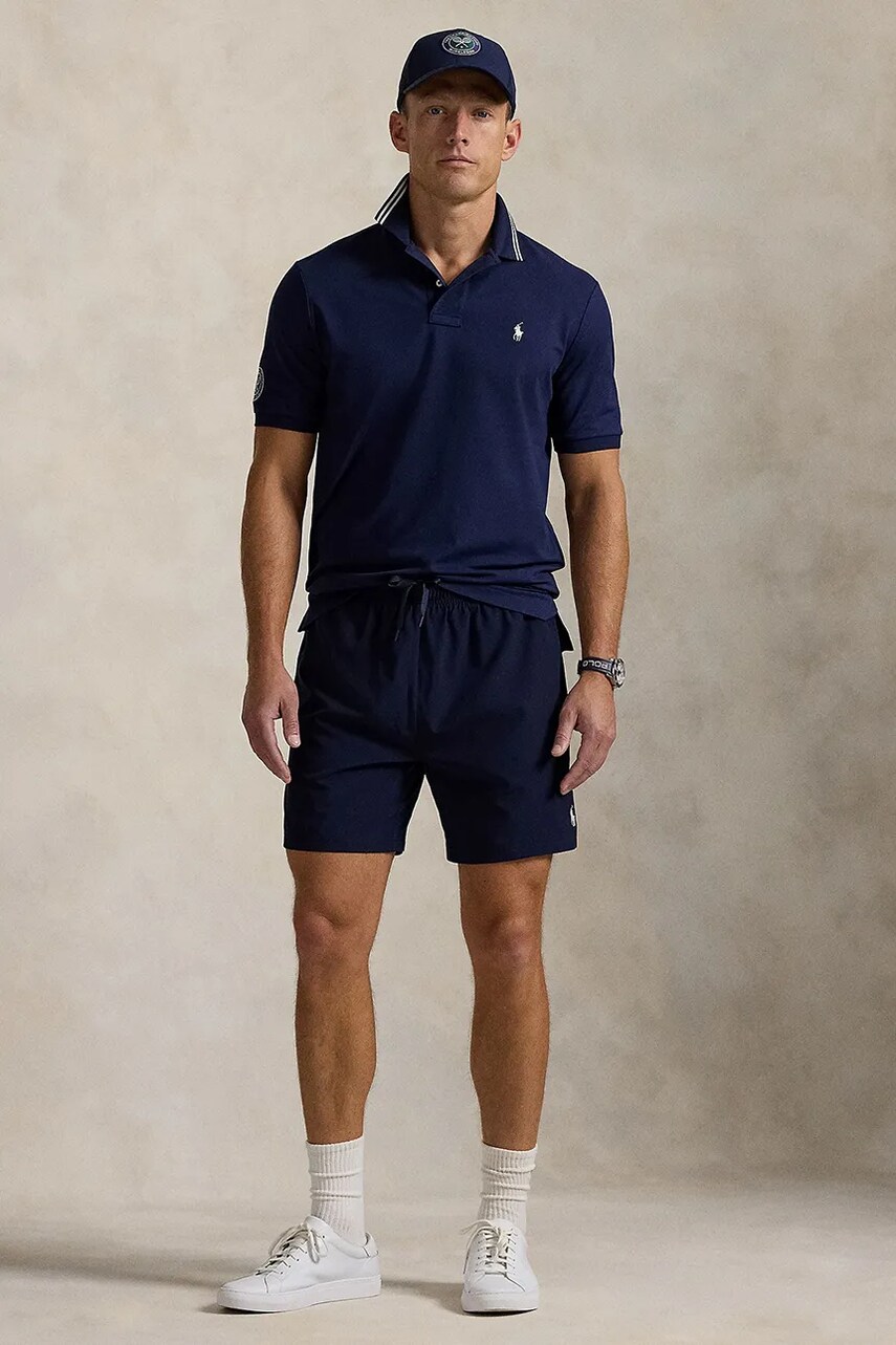 Levně Kraťasy Polo Ralph Lauren x The Championship Wimbledon pánské, tmavomodrá barva, 710939540