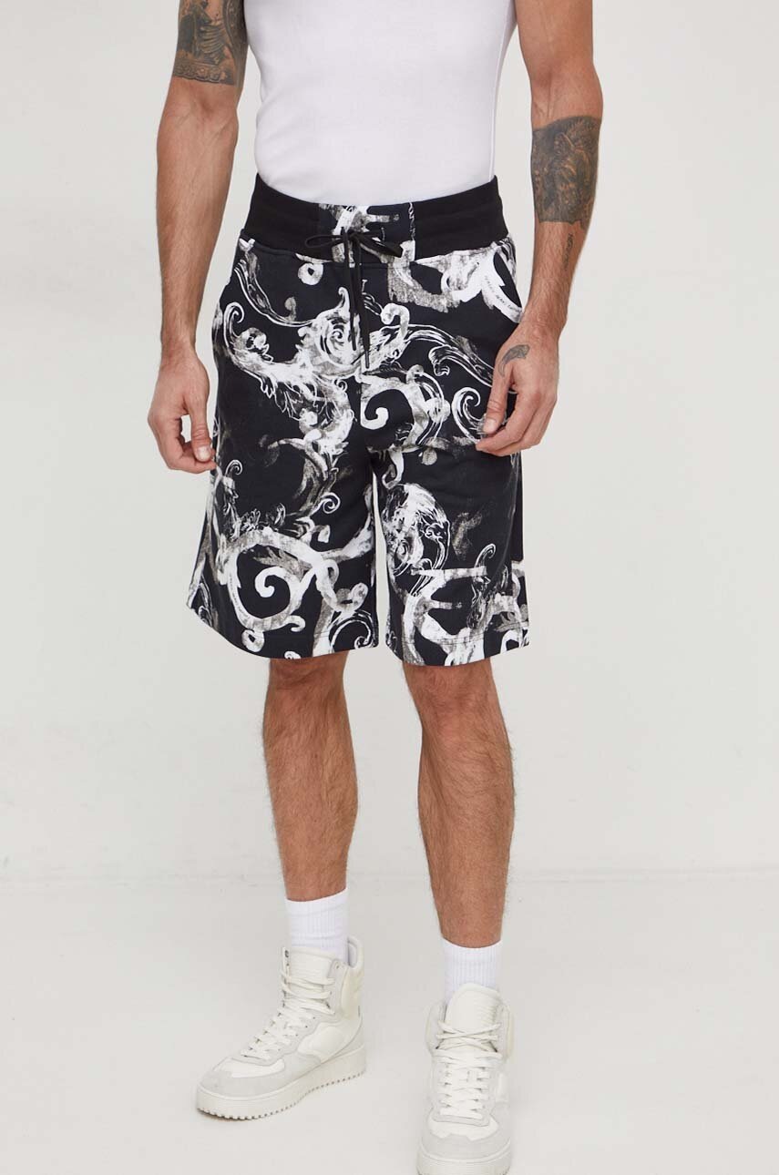 

Хлопковые шорты Versace Jeans Couture цвет чёрный