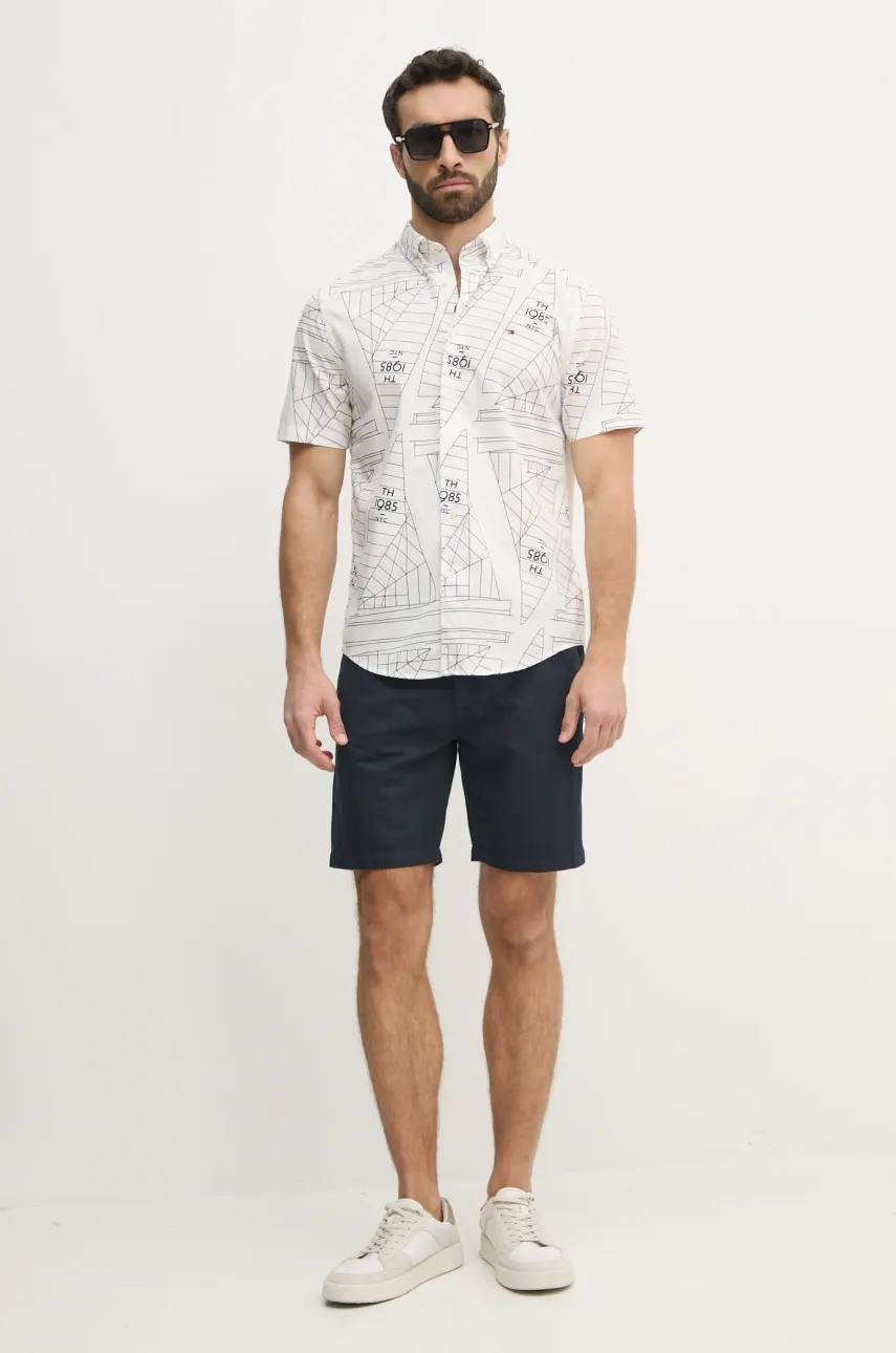 Льняные шорты Pepe Jeans RELAXED LINEN SMART SHORTS цвет синий PM801093 Льняные шорты Pepe Jeans RELAXED LINEN SMART SHORTS цвет синий PM801093