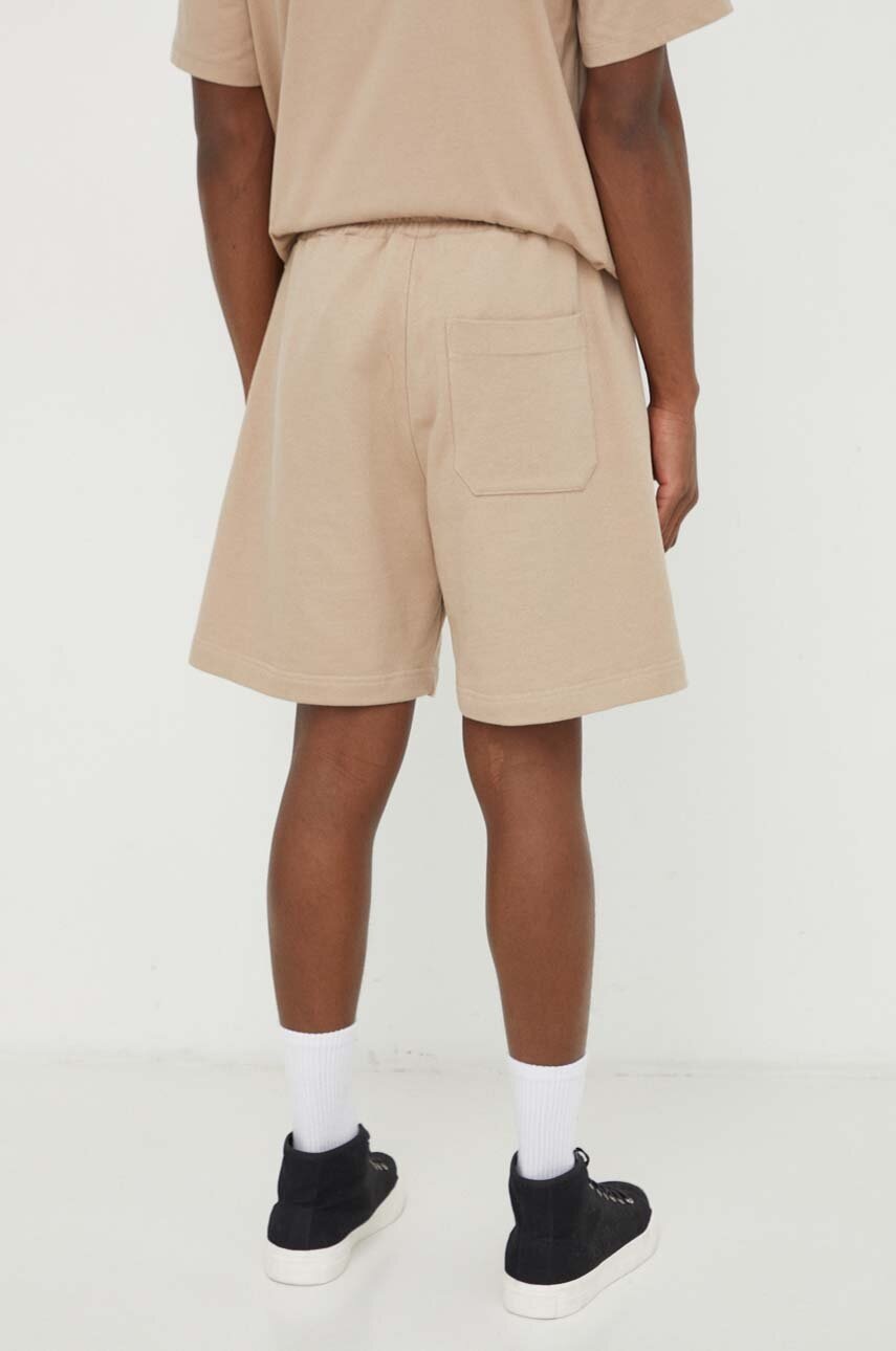 Βαμβακερό σορτσάκι MSGM χρώμα: μπεζ φωτογραφία