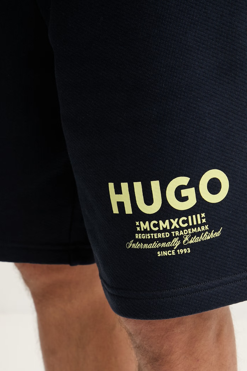 HUGO Blue teplákové šortky pánske bavlnené Nomario