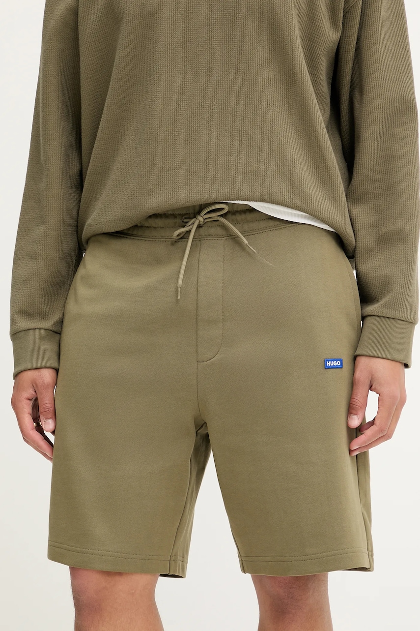 Hugo Blue pantaloni scurți din bumbac culoarea negru, 50522364