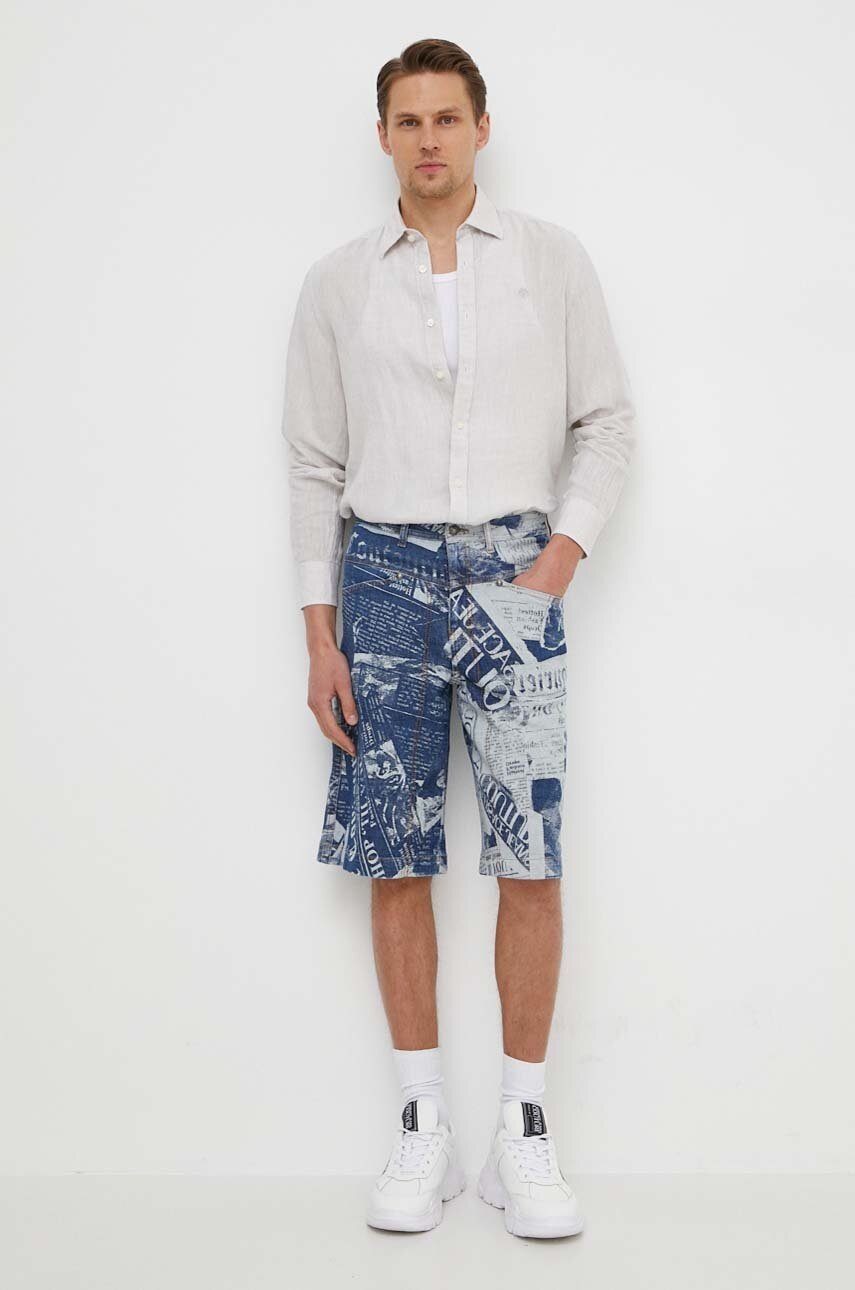 Τζιν σορτς Versace Jeans Couture χρώμα: ναυτικό μπλε, 76GAD51C DW074SS0 φωτογραφία