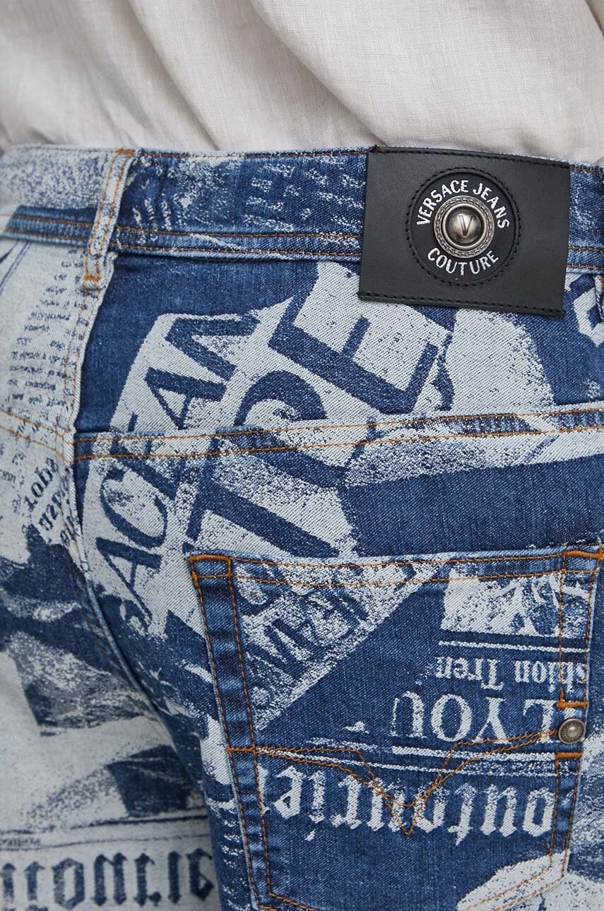 Τζιν σορτς Versace Jeans Couture χρώμα: ναυτικό μπλε, 76GAD51C DW074SS0 φωτογραφία