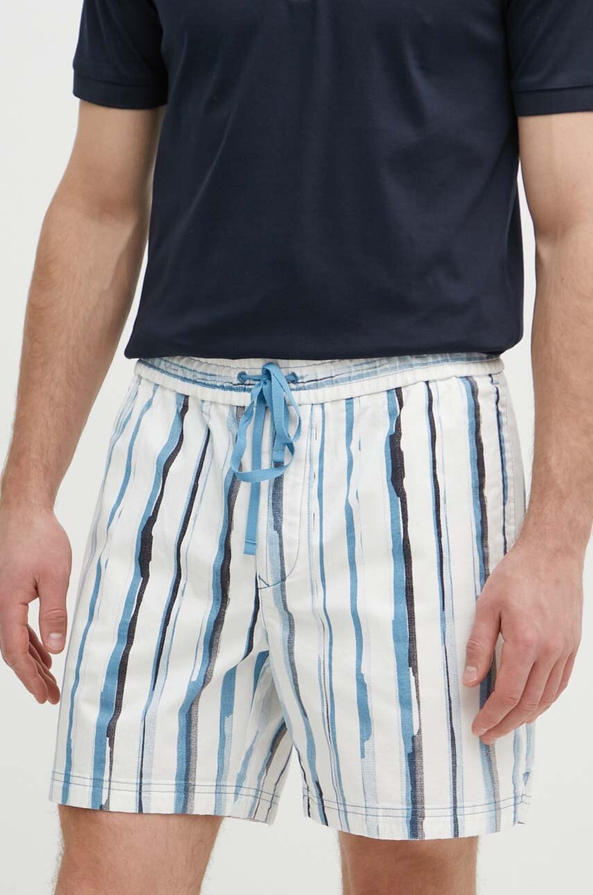 Boss Orange pantaloni scurti barbati, culoarea alb, 50510865