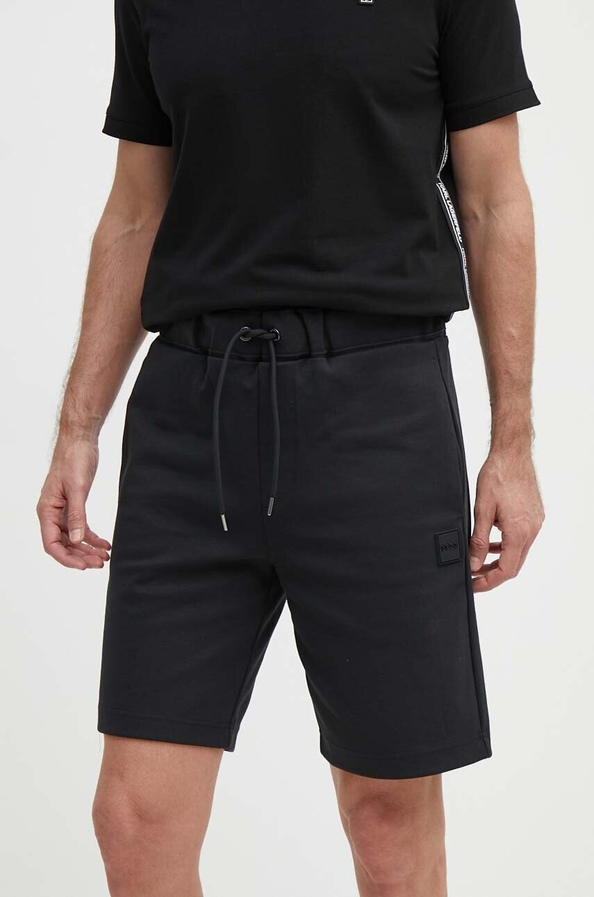 BOSS pantaloni scurți bărbați, culoarea negru 50486929