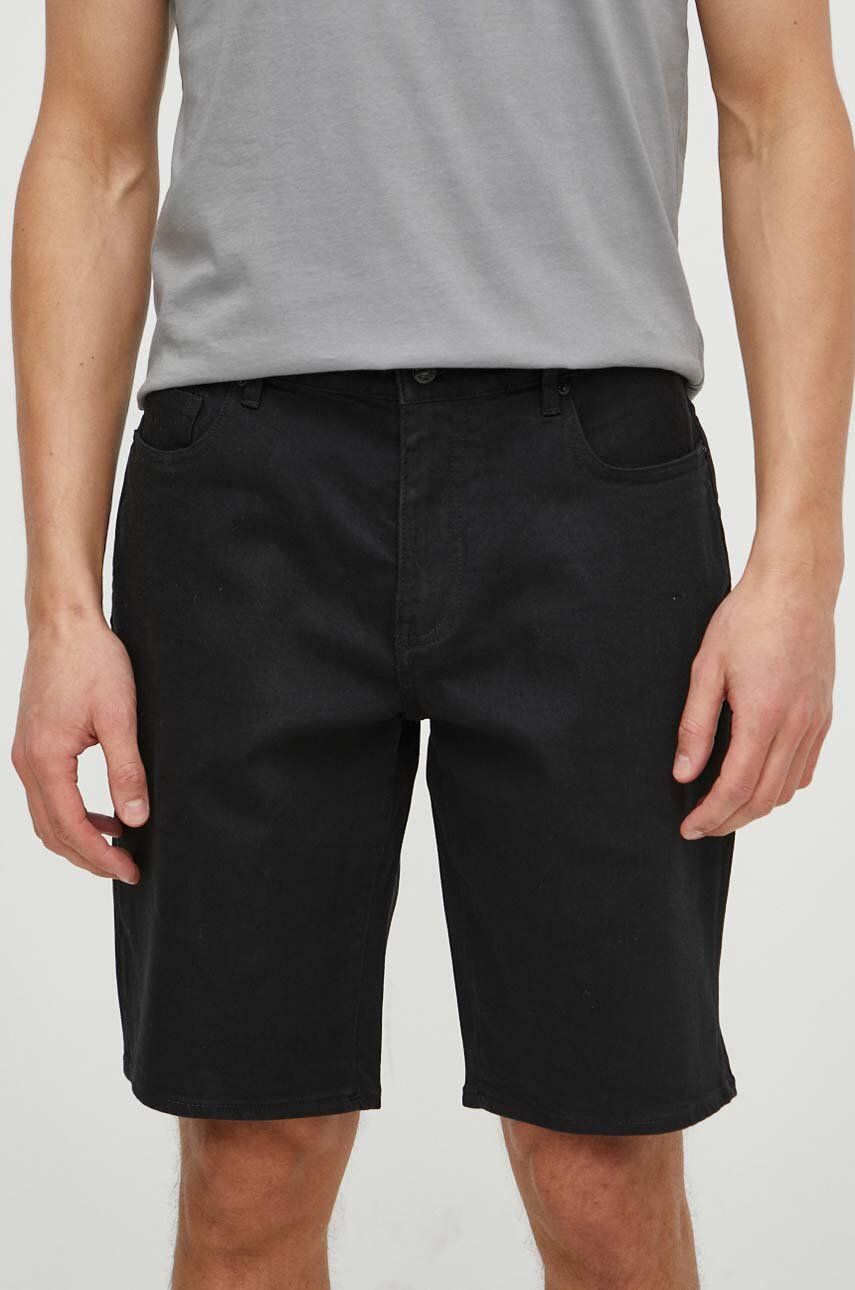 Armani Exchange pantaloni scurti barbati, culoarea negru, 3DZJ65 Z2AAZ