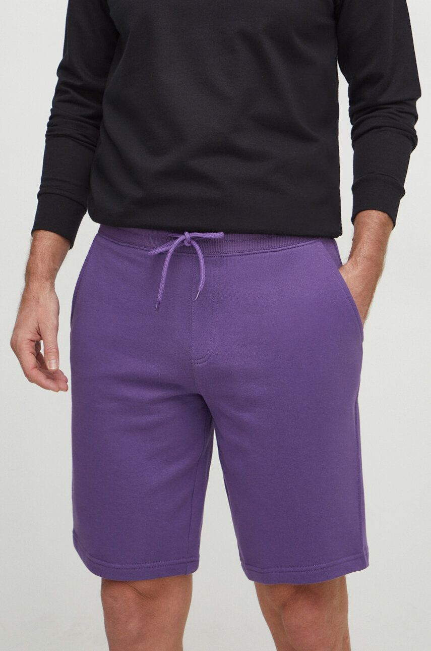 United Colors Of Benetton Pantaloni Scurti Din Bumbac Culoarea Violet