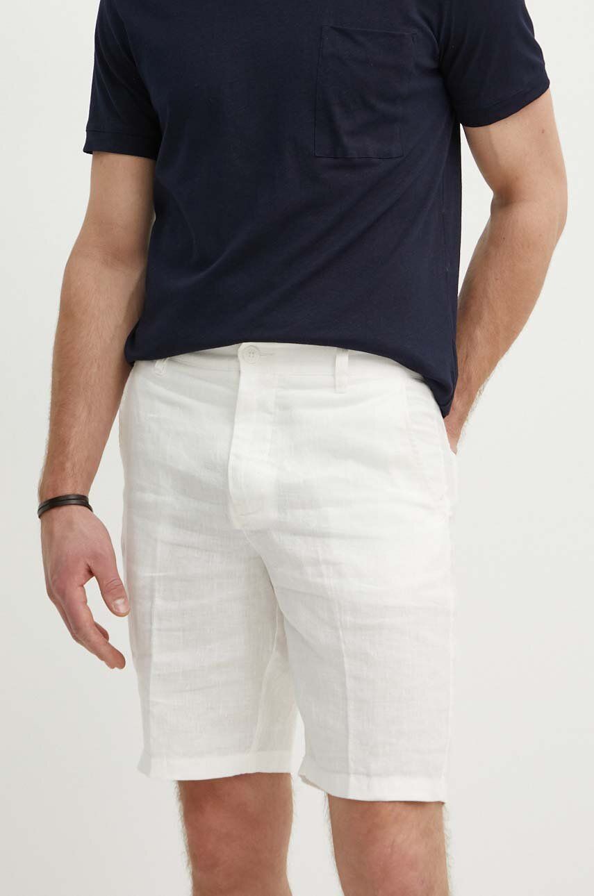 United Colors of Benetton pantaloni scurti din in culoarea alb