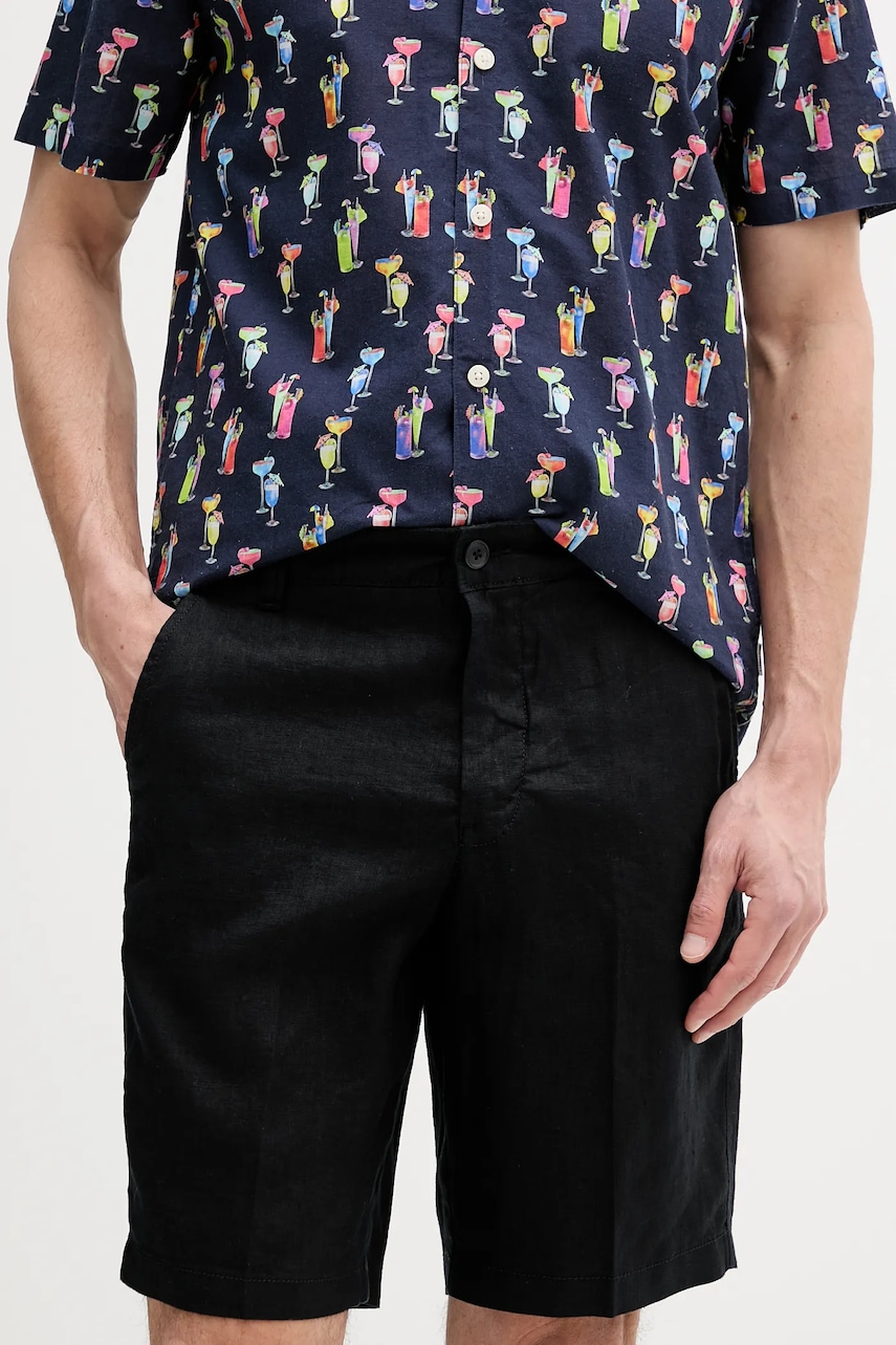 United Colors of Benetton pantaloni scurti din in culoarea bej