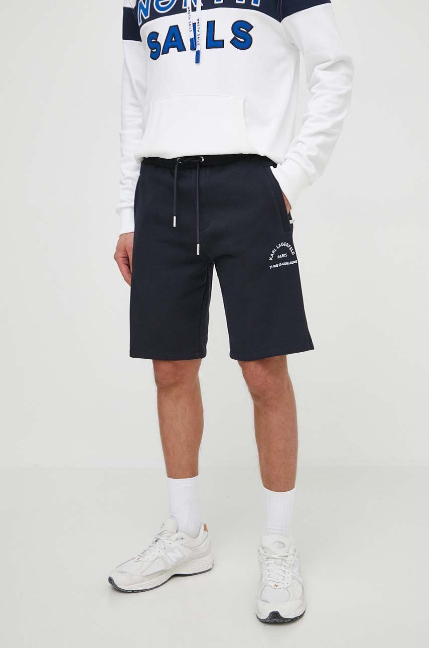 Karl Lagerfeld pantaloni scurți bărbați, culoarea bleumarin 542900.705037