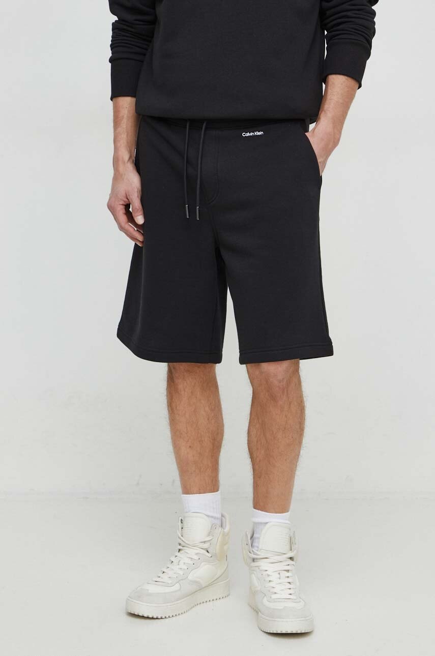 Levně Kraťasy Calvin Klein pánské, černá barva, K10K112689