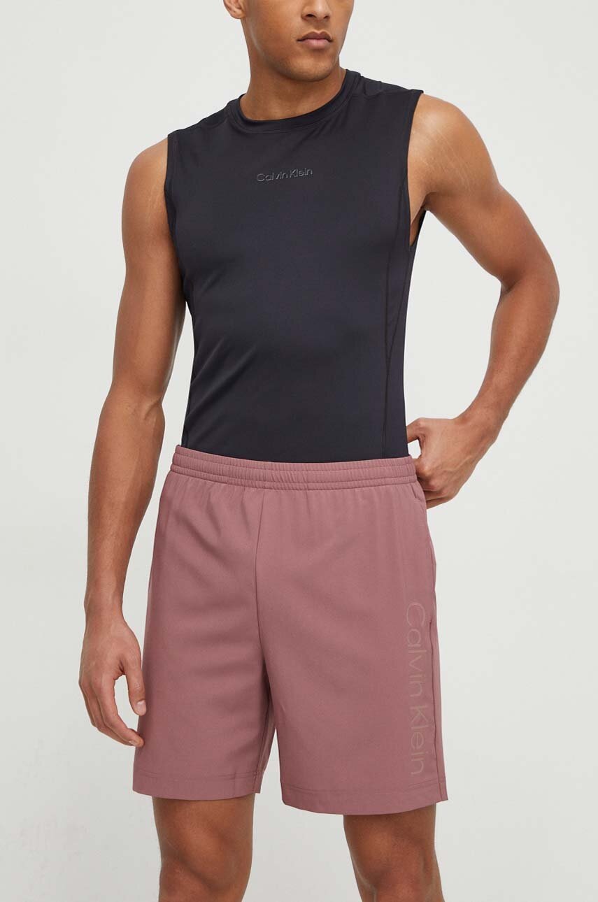 

Къс панталон за трениране Calvin Klein Performance в розово, Розов