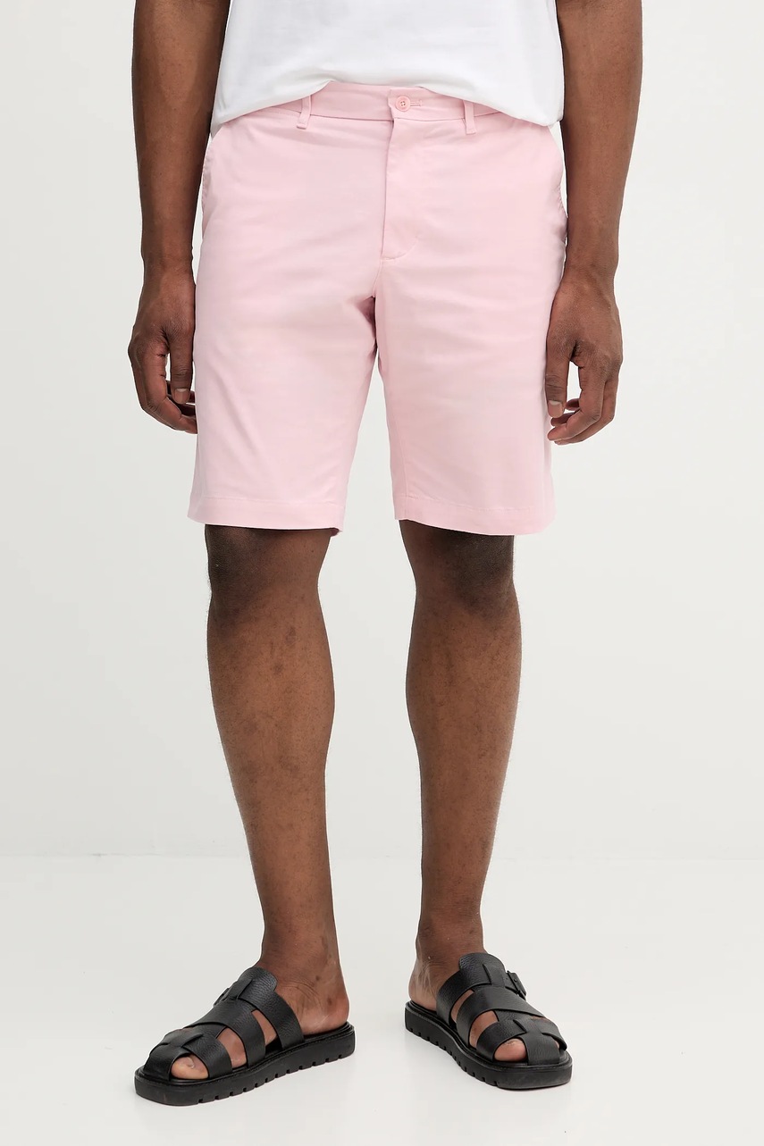 Levně Kraťasy Tommy Hilfiger pánské, žlutá barva