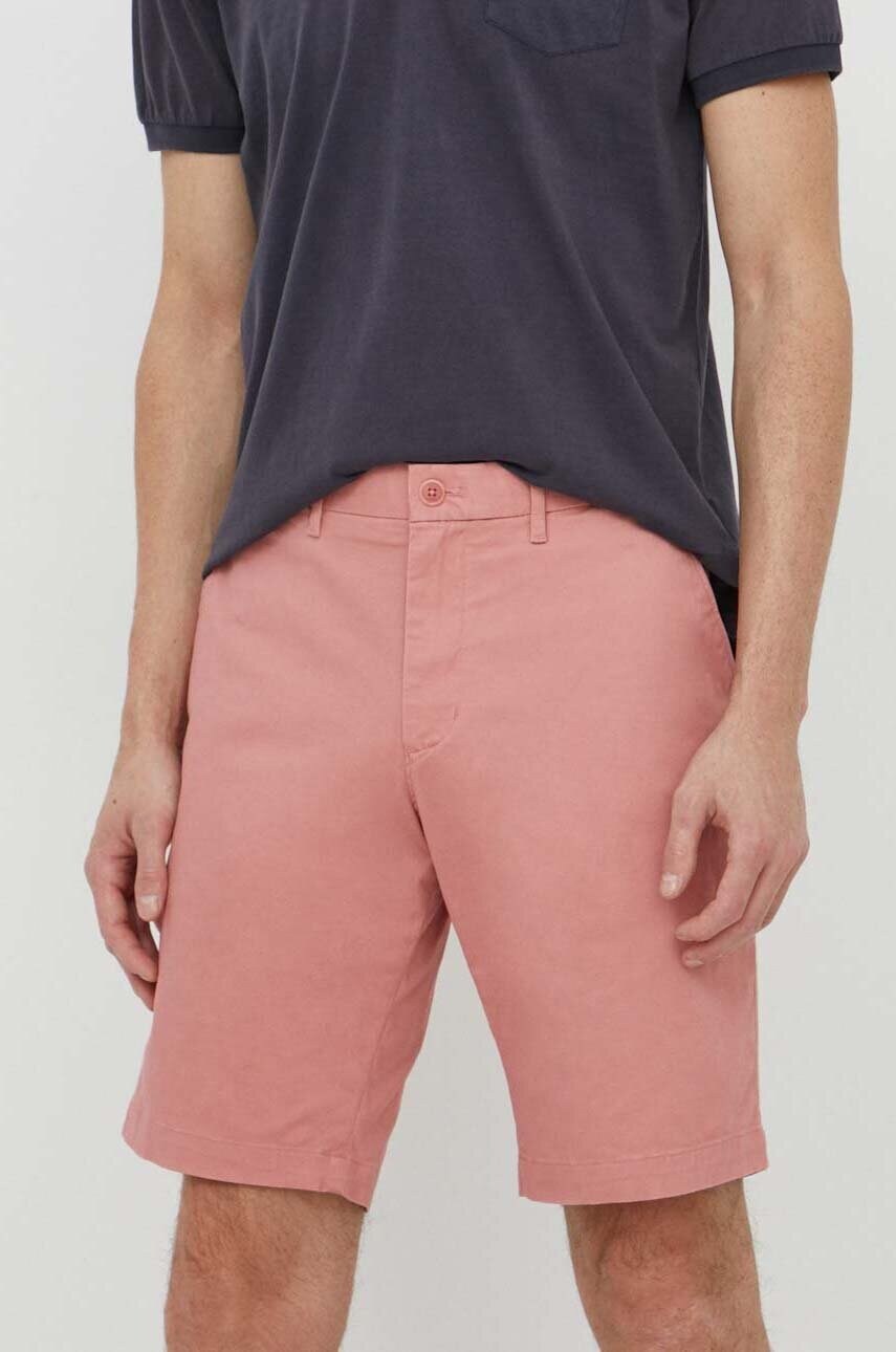 Levně Kraťasy Tommy Hilfiger pánské, růžová barva, MW0MW23568