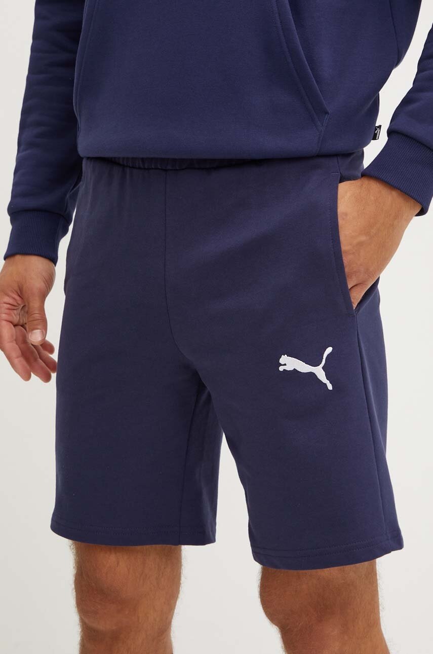 

Памучен къс панталон Puma в тъмносиньо, Тъмносин