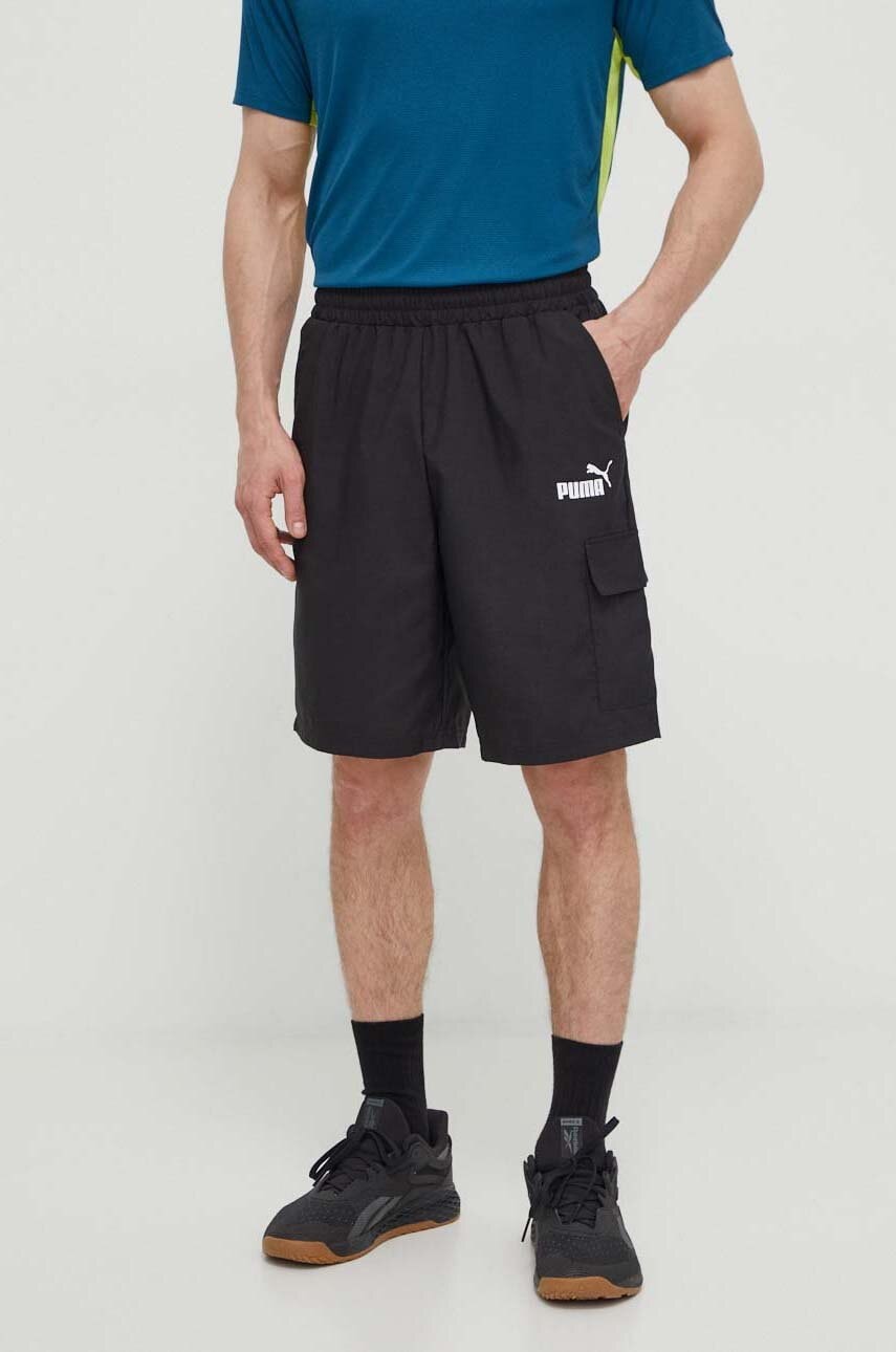 Puma pantaloni scurți bărbați, culoarea negru, 679731