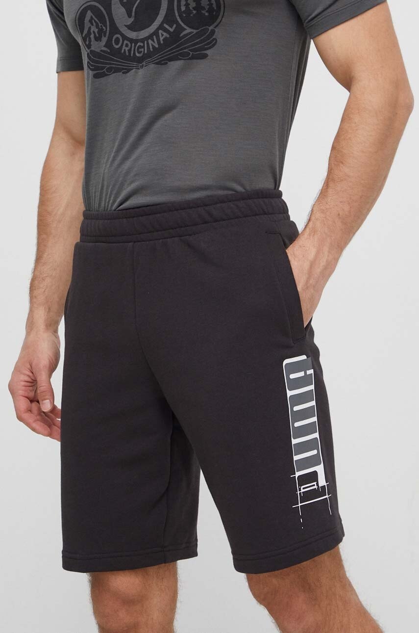 Puma pantaloni scurți bărbați, culoarea negru, 678981