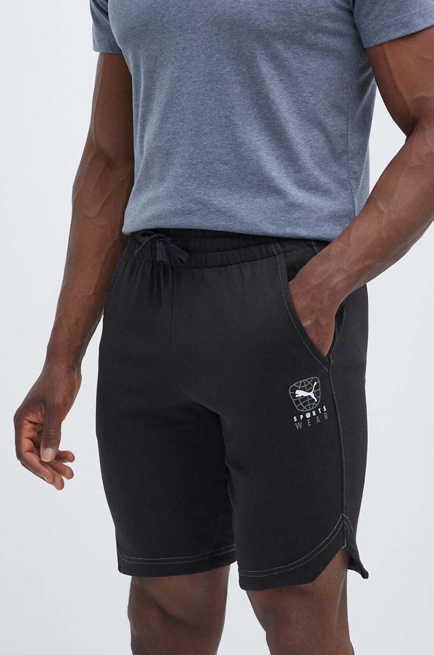 Puma pantaloni scurți BETTER SPORTSWEAR bărbați, culoarea negru, 679004