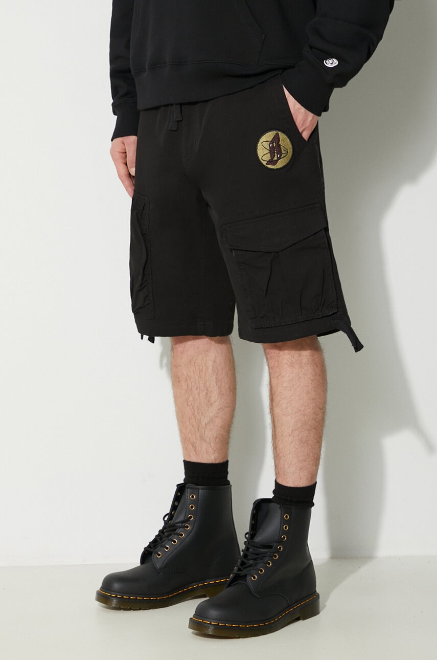 Billionaire Boys Club pantaloni scurți Cargo bărbați, culoarea negru, B24115 Billionaire Boys Club pantaloni scurți Cargo bărbați, culoarea negru, B24115