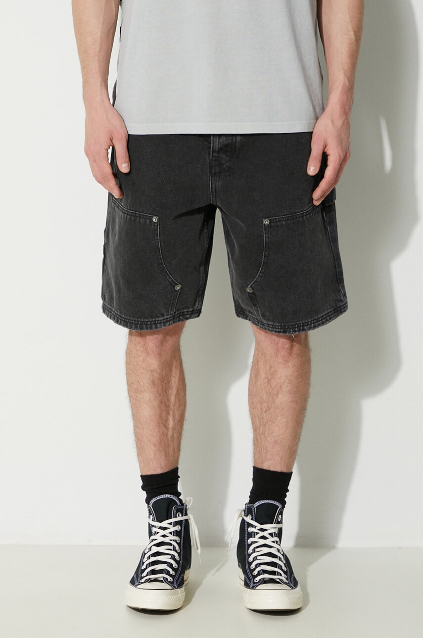 KSUBI pantaloni scurți din denim operator short bărbați, culoarea gri, MPS24WA016