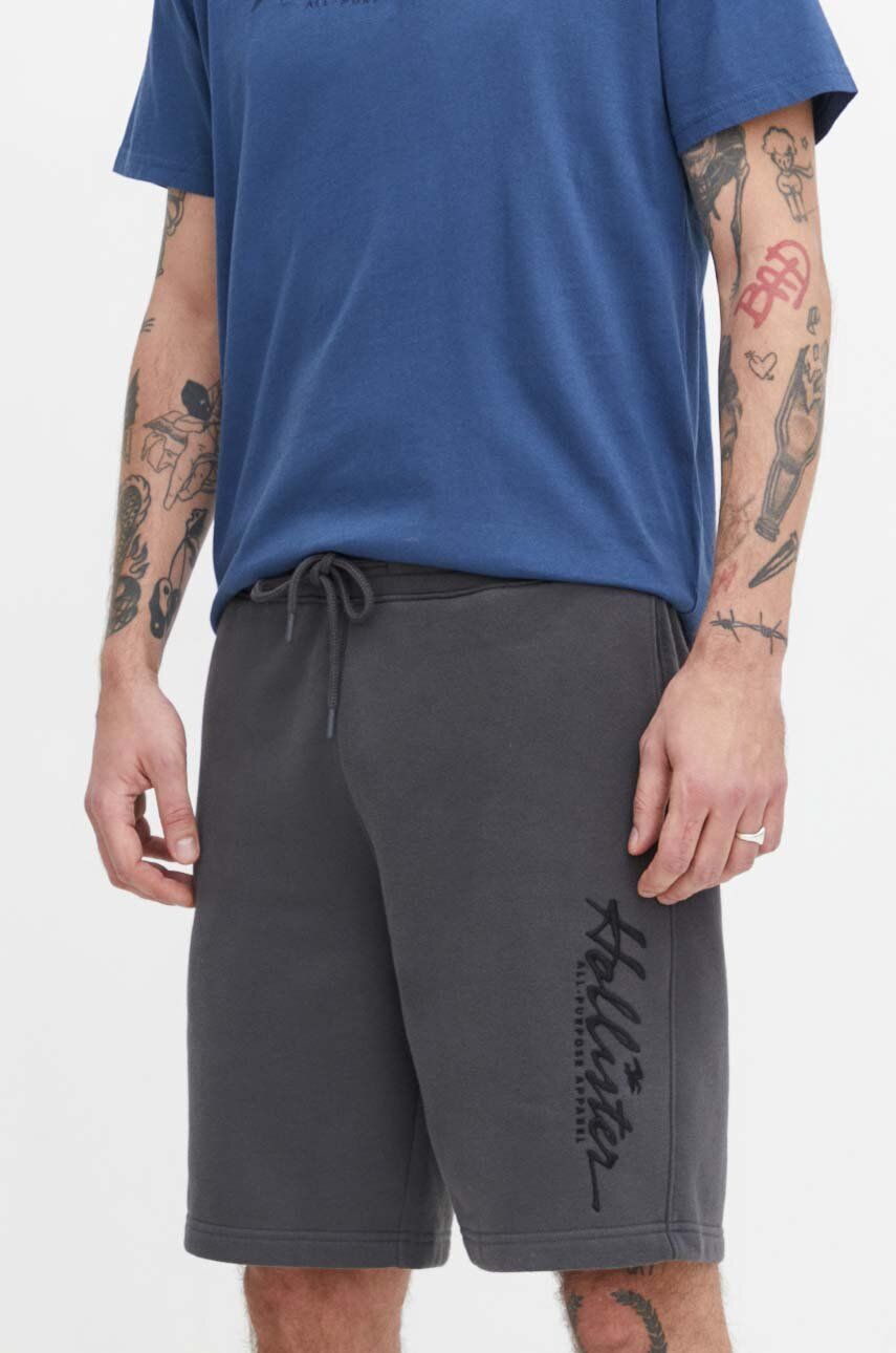 Hollister Co. pantaloni scurti barbati, culoarea gri