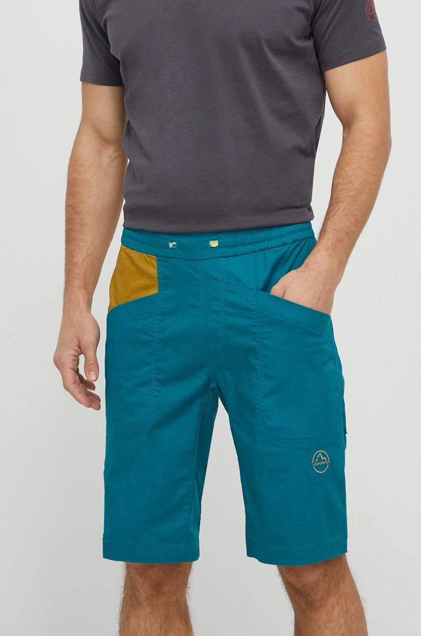 LA Sportiva pantaloni scurti Bleauser barbati, culoarea verde, N62733732