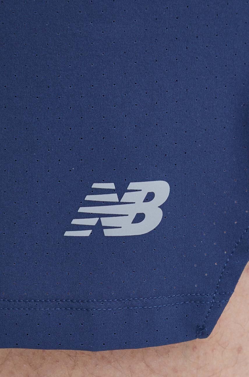 Σορτς τρεξίματος New Balance χρώμα: ναυτικό μπλε, MS41286NNY φωτογραφία
