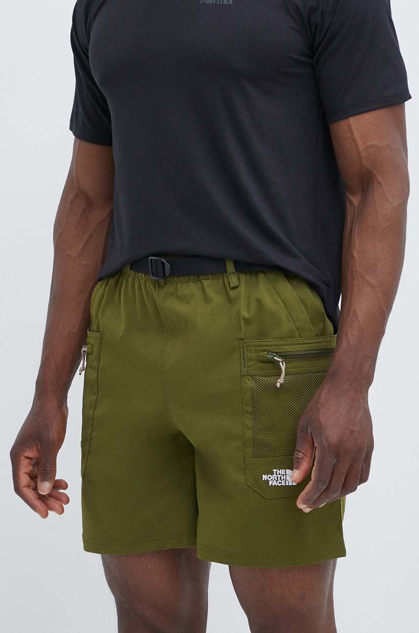 The North Face pantaloni scurți outdoor Class V Pathfinder culoarea verde, NF0A86QJPIB1