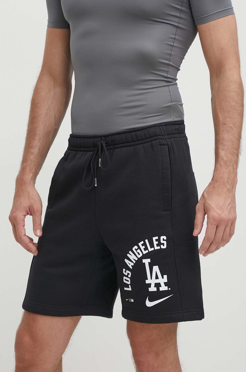 Nike pantaloni scurti Los Angeles Dodgers barbati, culoarea negru