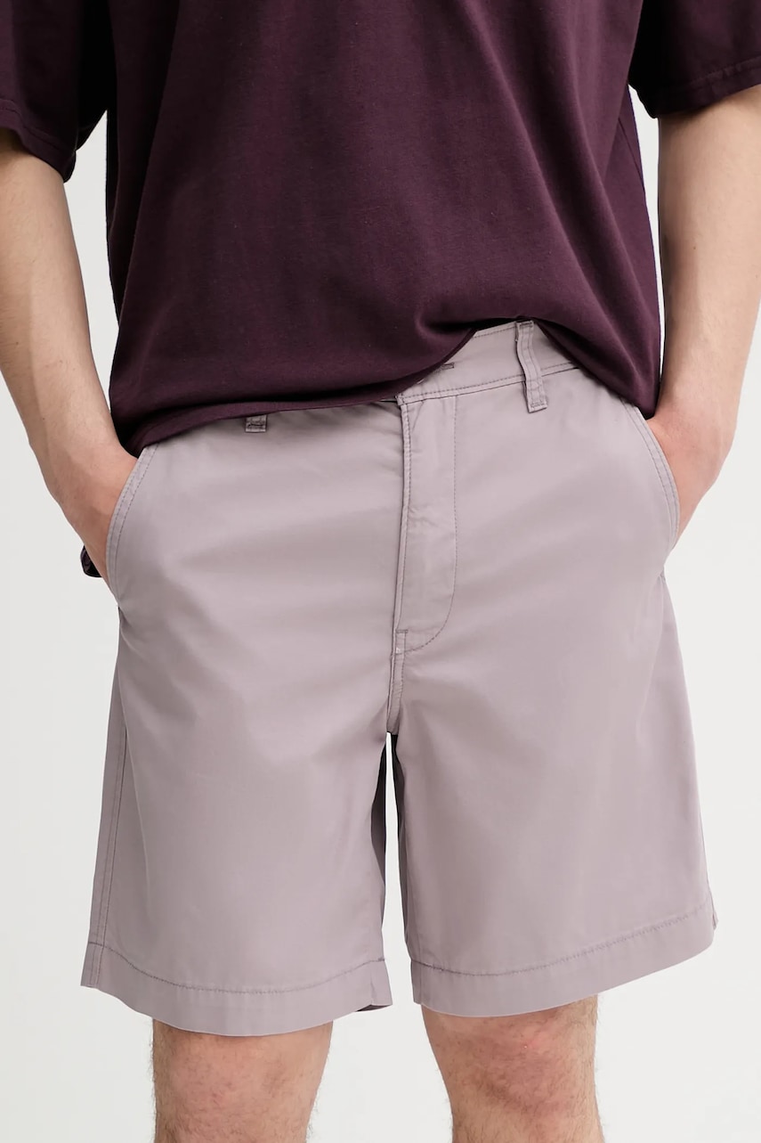 Levi\'s pantaloni scurti din bumbac culoarea alb