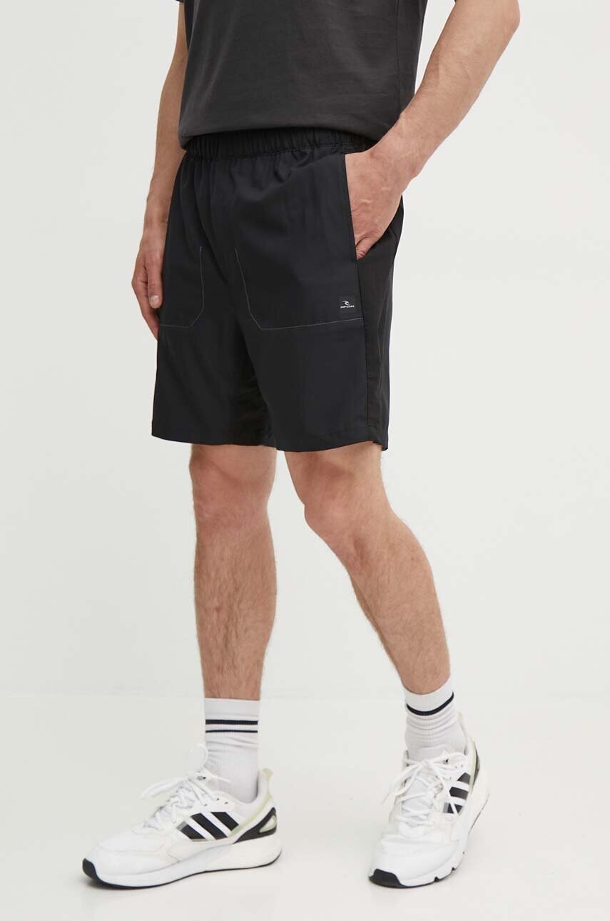 Levně Kraťasy Rip Curl pánské, černá barva