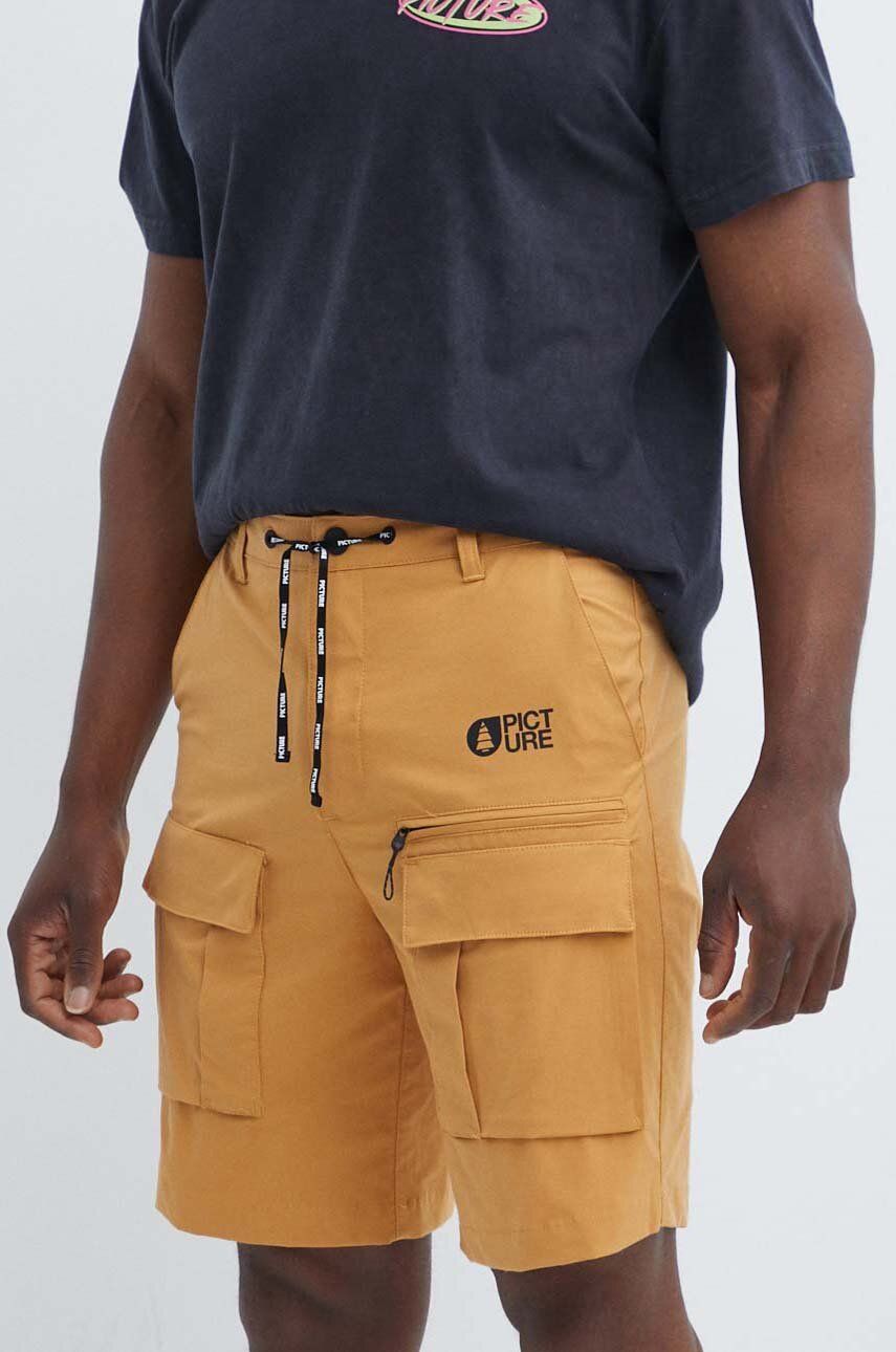 Picture pantaloni scurți outdoor Robust culoarea galben, MSH097