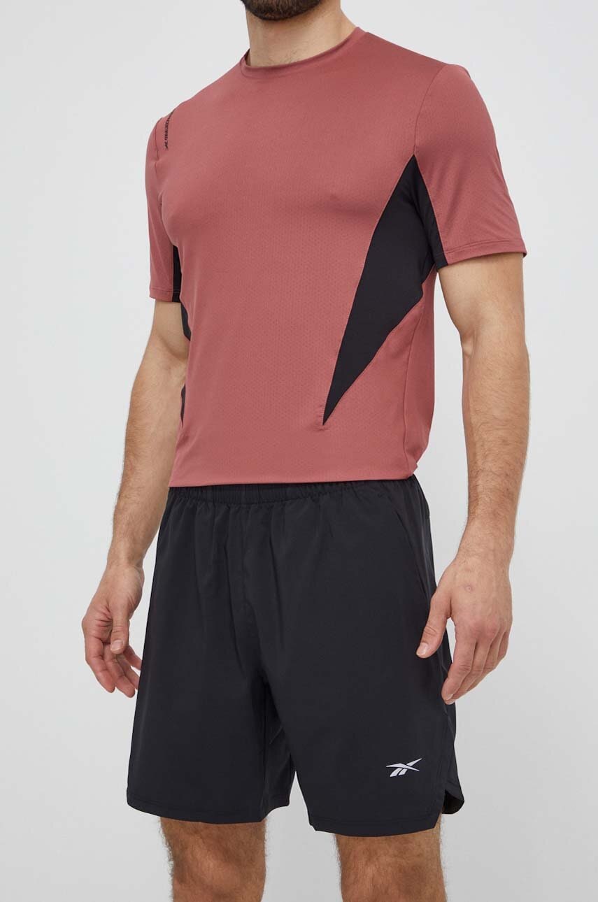 Reebok pantaloni scurți de alergare culoarea negru, 100075393 Reebok pantaloni scurți de alergare culoarea negru, 100075393