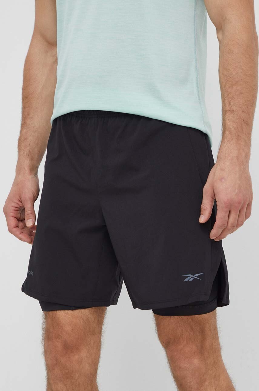 Σορτς τρεξίματος Reebok Speed 4.0 χρώμα: μαύρο, 100075776 φωτογραφία