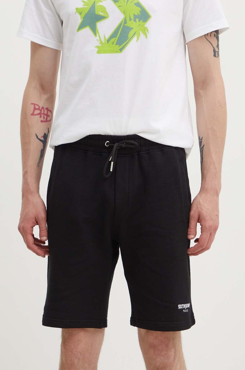 Sixth June pantaloni scurti din bumbac culoarea negru Sixth June pantaloni scurti din bumbac culoarea negru