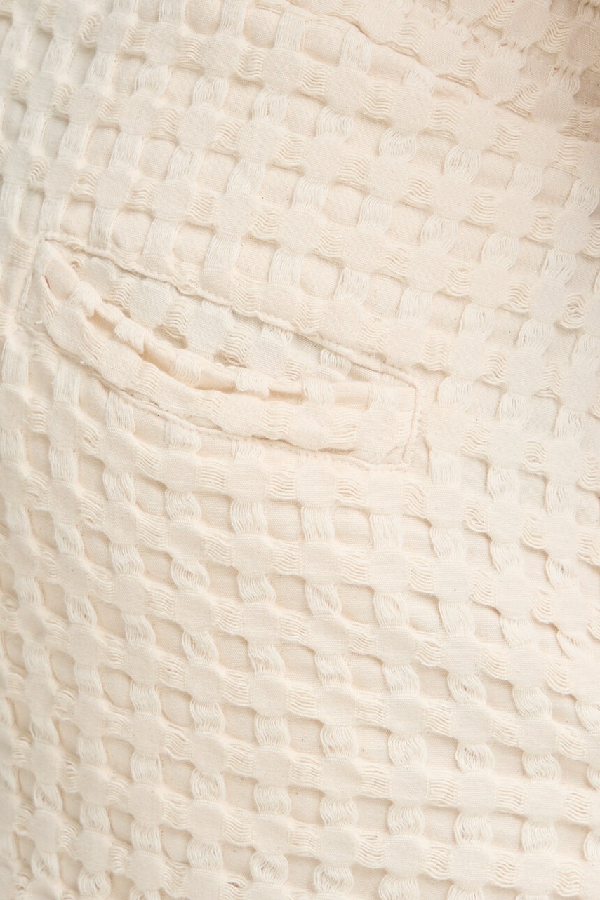 Βαμβακερό σορτσάκι OAS χρώμα: μπεζ φωτογραφία