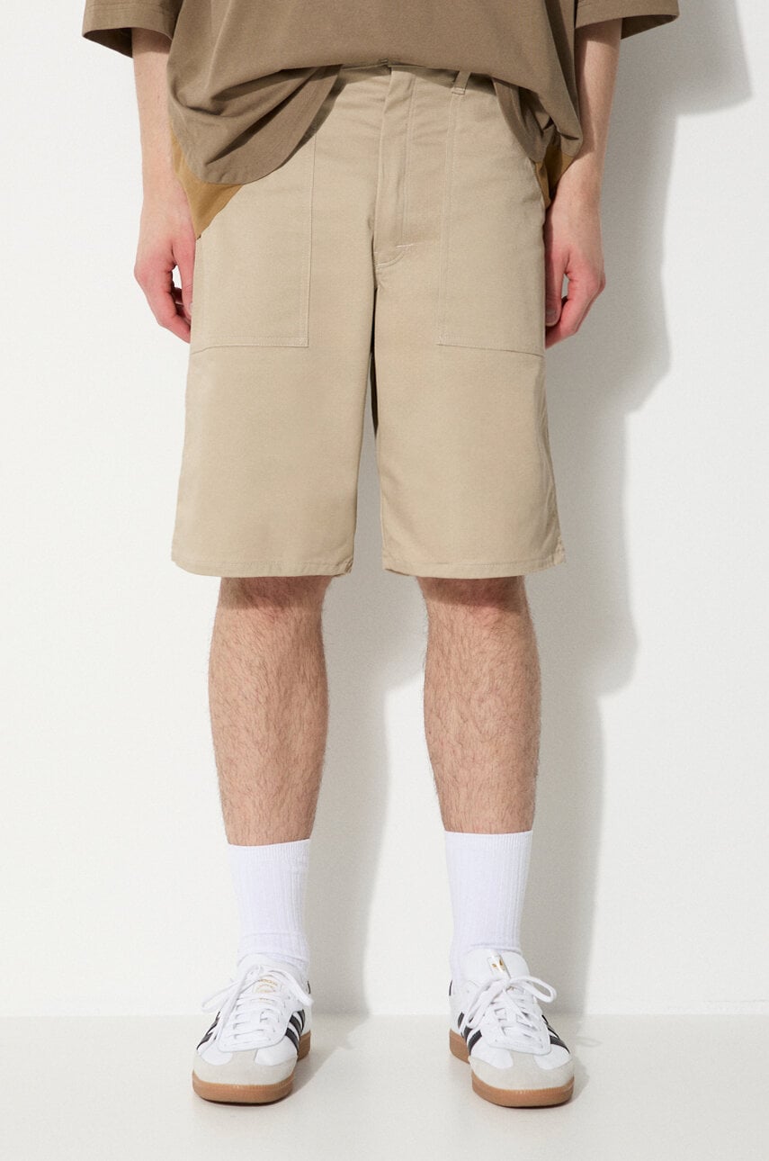 Stan Ray pantaloni scurti din bumbac Fatigue culoarea bej, SS19-5500 Stan Ray pantaloni scurti din bumbac Fatigue culoarea bej, SS19-5500