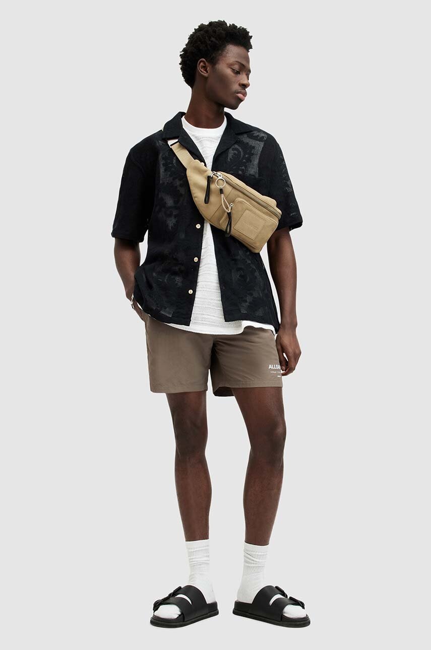 

Плувни шорти AllSaints UNDERGROUND SWIMSHRT в кафяво M012WA, Кафяв