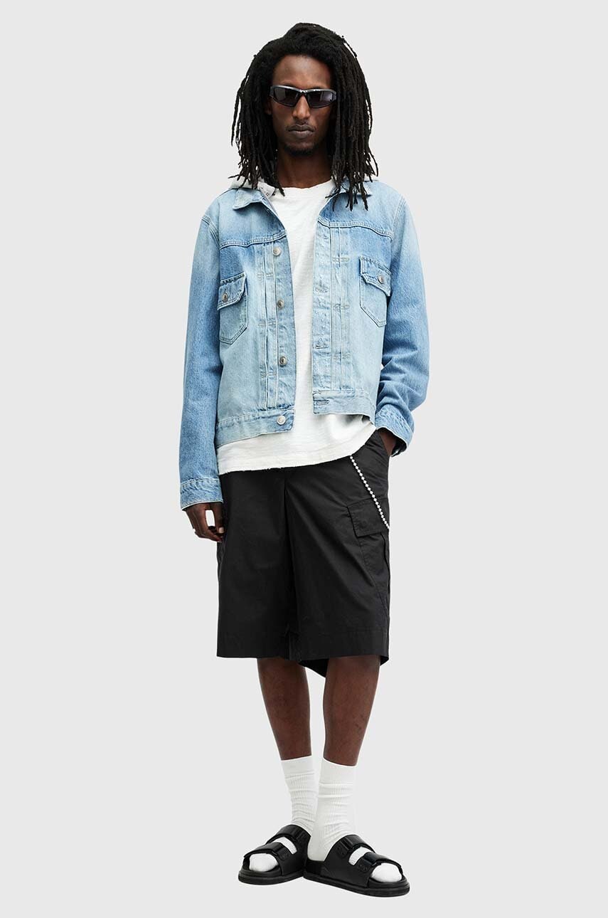 AllSaints pantaloni scurti din bumbac ARDY culoarea negru, M026TA AllSaints pantaloni scurti din bumbac ARDY culoarea negru, M026TA