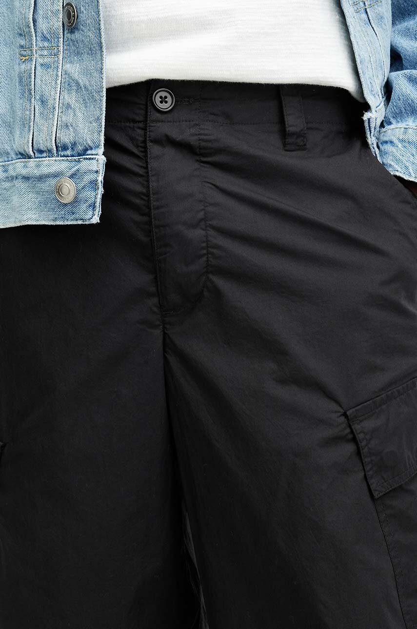 AllSaints pamut rövidnadrág ARDY fekete, M026TA termék 2. képe