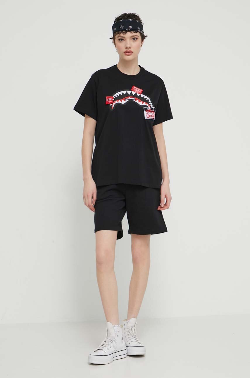 Βαμβακερό σορτσάκι Sprayground χρώμα: μαύρο φωτογραφία