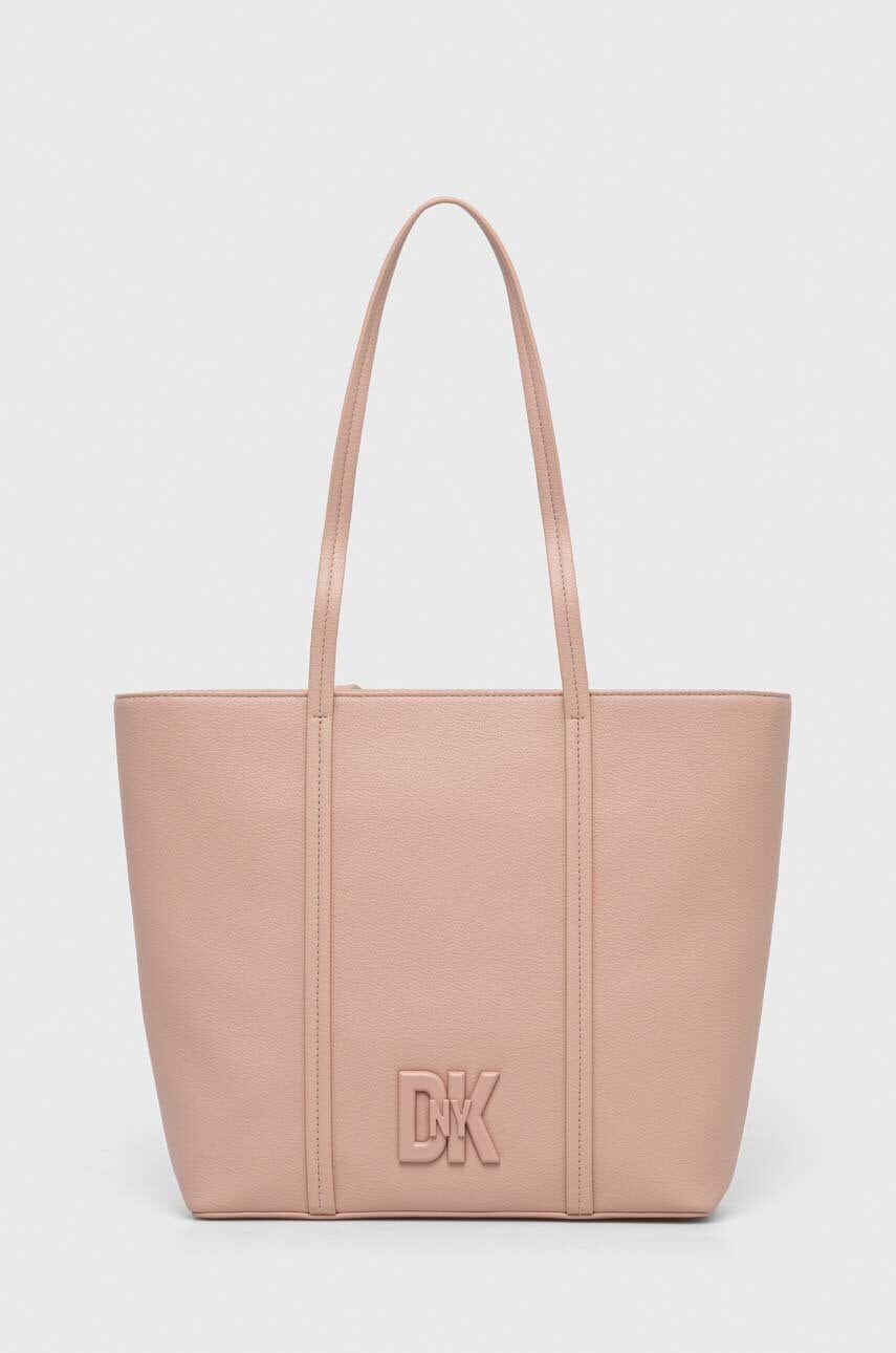 Dkny poseta de piele culoarea bej