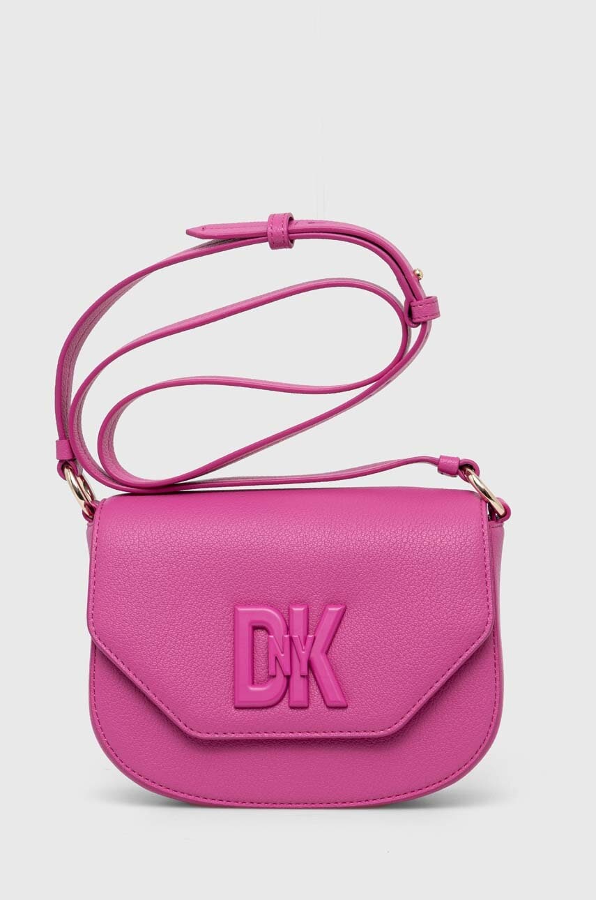 Dkny poseta de piele culoarea roz