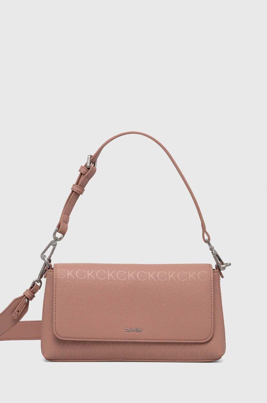 Levně Kabelka Calvin Klein růžová barva, K60K611360
