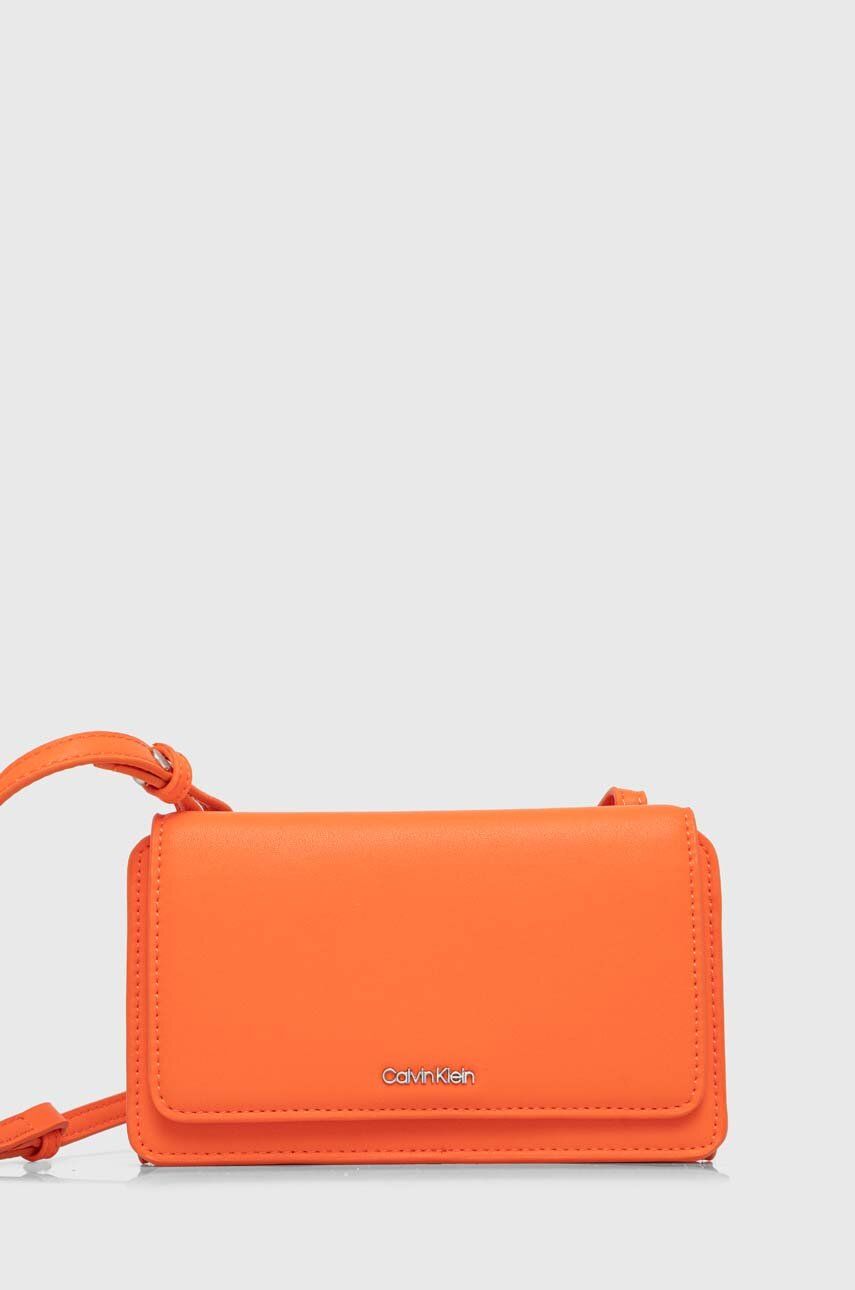 Levně Kabelka Calvin Klein oranžová barva, K60K611434