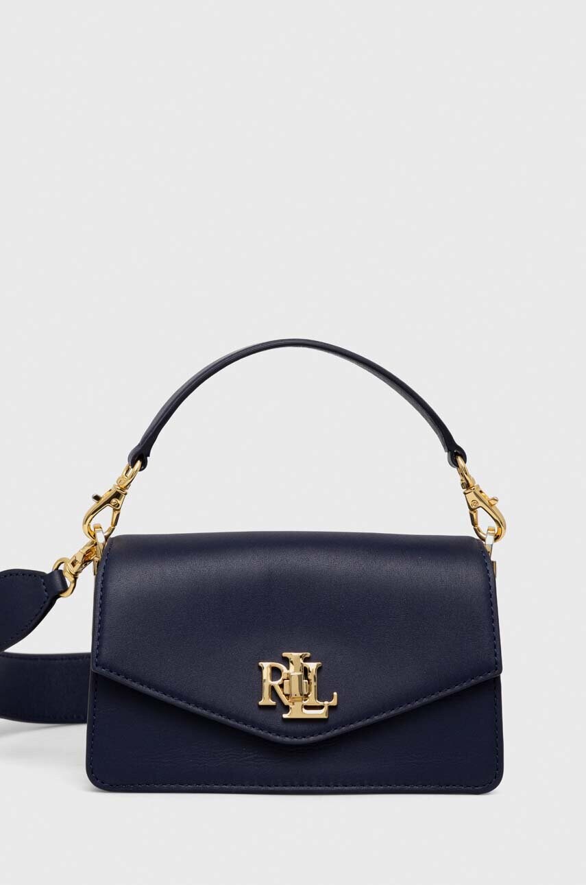 

Кожаная сумочка Lauren Ralph Lauren цвет синий