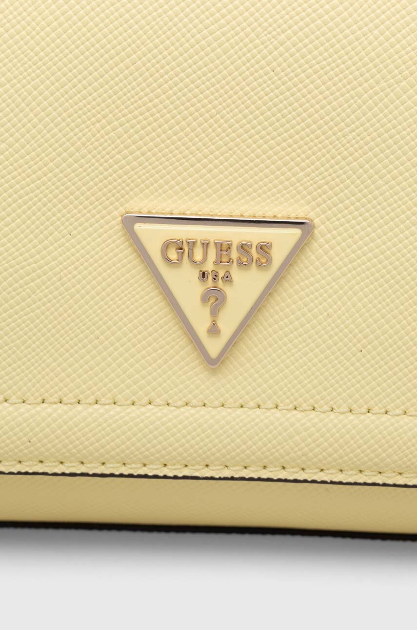 Τσάντα Guess χρώμα: κίτρινο φωτογραφία