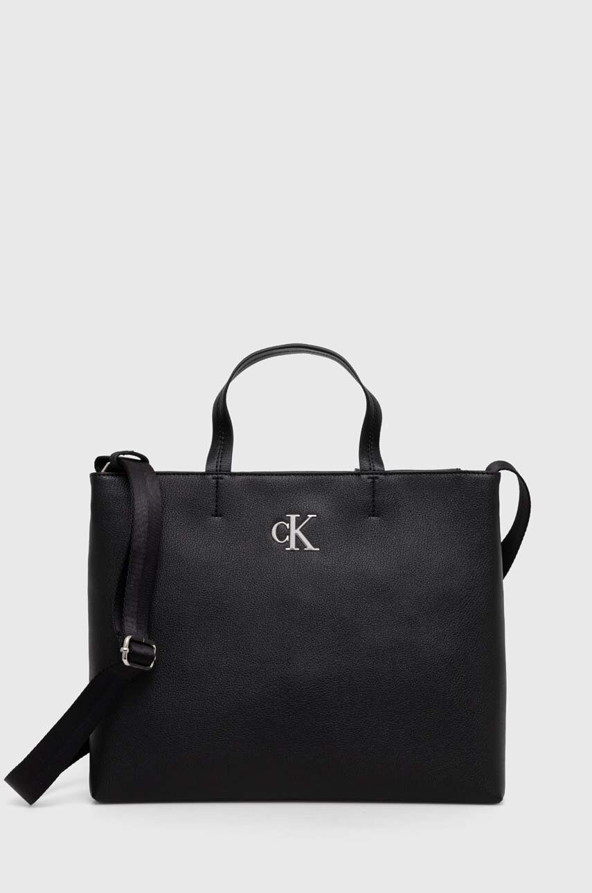 Levně Kabelka Calvin Klein Jeans černá barva, K60K611552